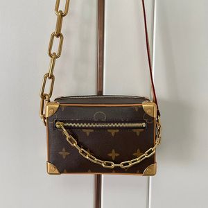 Fashion Designer Bag #44480 Heren- en damesboxtas Crossbodytas Klassieke bedrukte schoudertas Vintage tas van echt leer Kettingtas