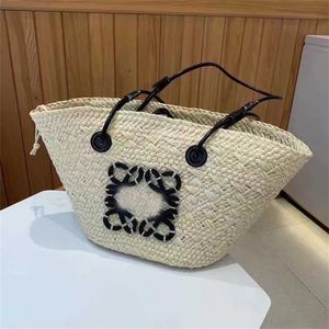 Sac de créateur de mode marque paille tressé panier sac grande vigne femme sac à bandoulière grande poignée sac à main à la main été sac de plage fourre-tout sac à main