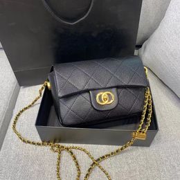 Bolso de diseñador de moda para mujer niño bolso de hombro lujos cuerpo cruzado para mujer caviar bolso de cadena de piel de cordero para hombre c carteras embrague dama clásico solapa bolsos de mano g