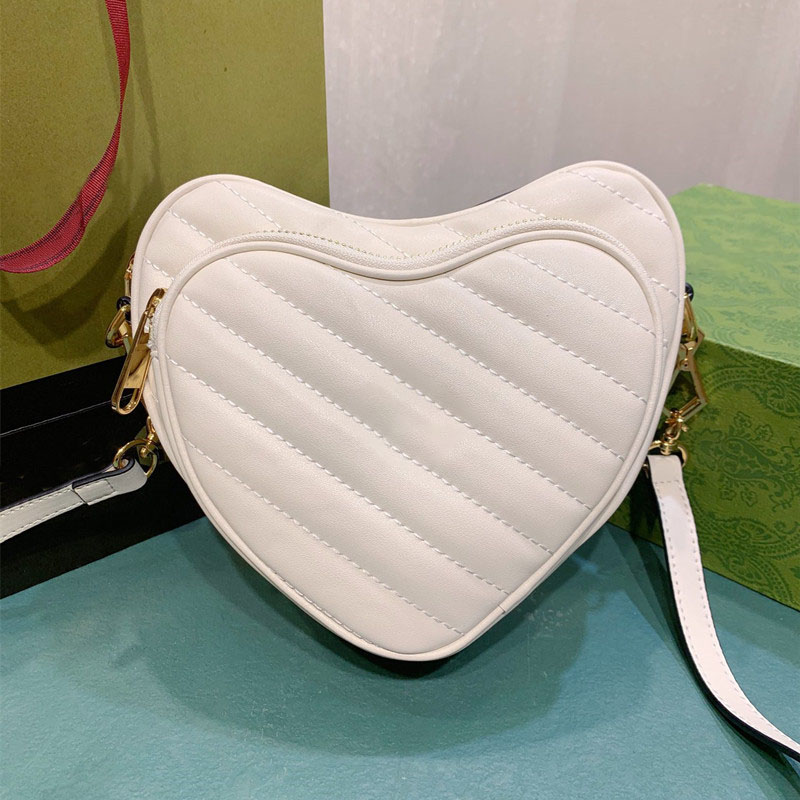 Modedesigner väska mini hjärtformade axelväskor för kvinna