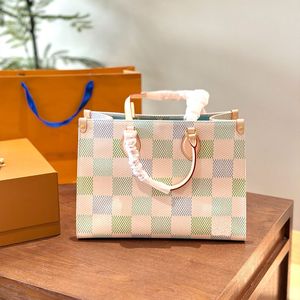 Sac de créateur de mode Nouveau damier de couleur avec grande capacité et sac à main de 35 cm de taille 35 cm