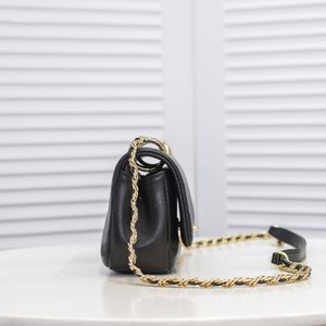 Fashion Designer Bags Ladies Chain Genuine Black Leather Large Capacity Shoulder Bag High Quality Crossbody Bag#1723