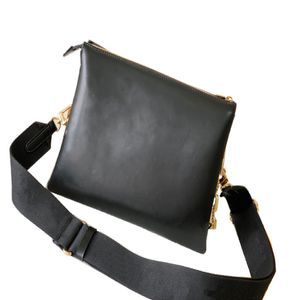 Bolsos de diseñador de moda para mujer, bolso de hombro de gran capacidad de cuero negro auténtico con cadena, bolso cruzado de alta calidad # 57790292s