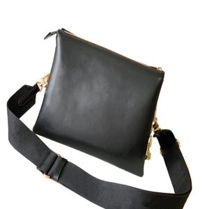 Bolsas de diseñador de moda Cadena de damas Genuine Black Leather Gran capacidad Bolso de hombro de alta calidad Bolsa de cuerpo cruzado#57790324W