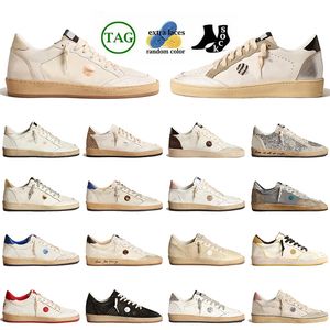 Modeontwerper Ball Star Casual Schoenen Goud Glitter Laag OG Origineel Leer Suede Italië Merk Handgemaakte Trainers Bovenwerk Vintage Platform Zilver Dames Heren Sneakers