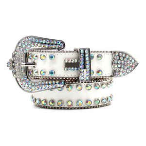 Créateur de mode Bb Simon Ceintures pour femmes hommes Ceinture de diamant brillant Boucle en cuir de couronne classique et fausse fourrure durable douce et confortable