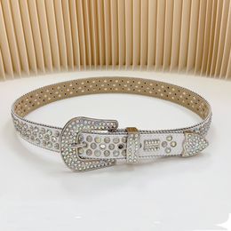 Créateur de mode Bb Simon ceintures en cuir véritable pour femmes hommes ceinture de diamant brillant noir 4.0 cm largeur blanc multicolore avec strass bling comme cadeaux d'anniversaire