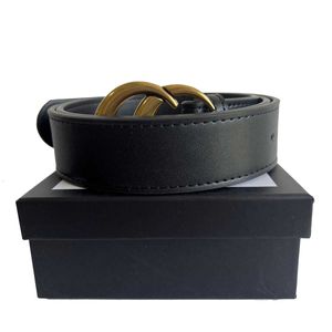 Designer de mode Ceinture De Luxe Femmes Hommes Ceintures Classique Bronze G Boucle Lisse Bracelet En Cuir Véritable Noir Couleur Largeur 2.0cm 3.0cm 3.4cm 3.8cm gros