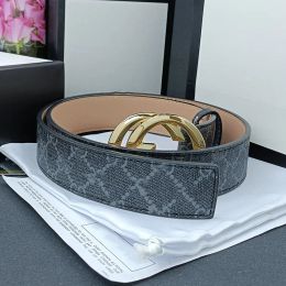 Ceinture de créateur en cuir véritable de vache pour hommes, largeur G3.8cm, boucle en Bronze, argent, noir, or, cadeau de marque