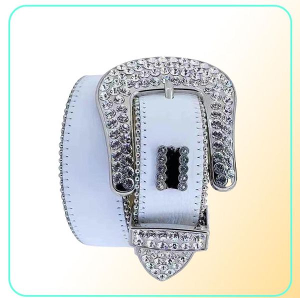 Ceintures de créateurs de mode Simon ceintures pour hommes femmes ceinture avec plein écran brillant diamants ceinture blanc Cintura Uomo kingscover2064928