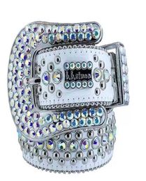 Cinturas de diseñador de moda Mujeres Hombres de alta calidad Simon Rhinestone Cinturón con ancho de diamantes de imitación Bling 4 0cm Wistand260o31643661325