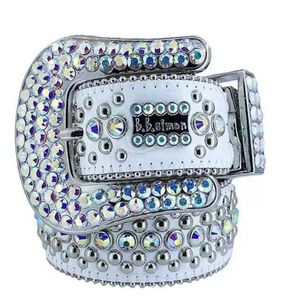 Cinturones de diseñador de moda para mujer, cinturón de diamantes de imitación Bb Simon para hombre de alta calidad con diamantes de imitación ostentosos, ancho de 4 0CM, cintura 260o292B UPx