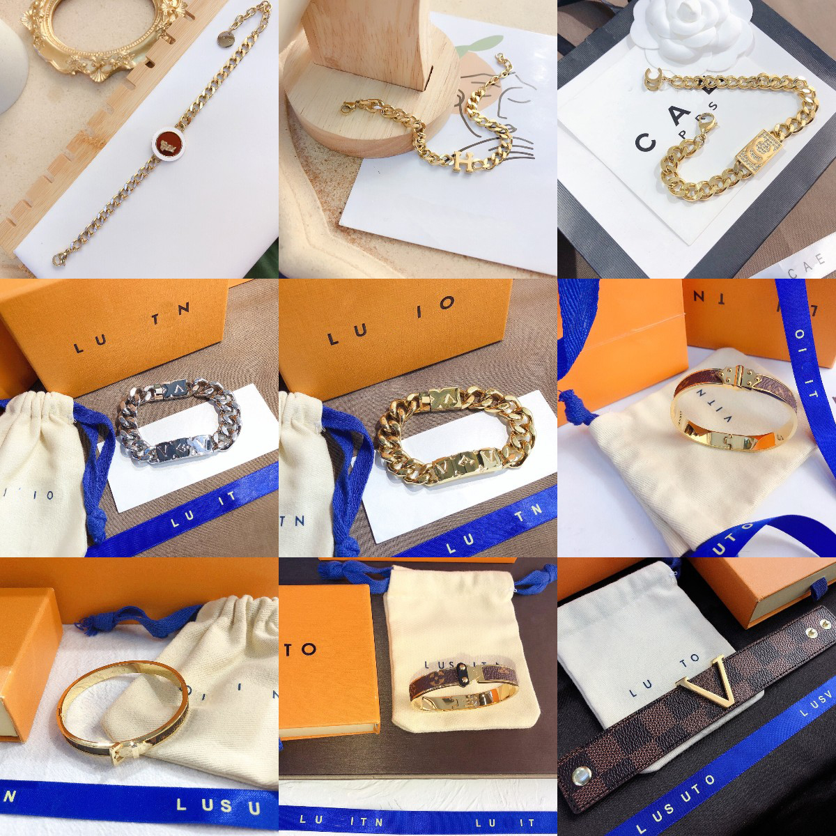 Bracereur de mode créateur de mode 18k chaîne plaquée or 925 Bracelets argentés Lettre féminine senior bracelet multi-couleurs de luxe bijoux fête d'anniversaire cadeau