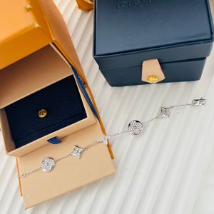 Bracelet de créateur de mode fleur diamant chaîne argent 925 femmes Bracelet bijoux de luxe cadeaux de fête de mariage accessoires