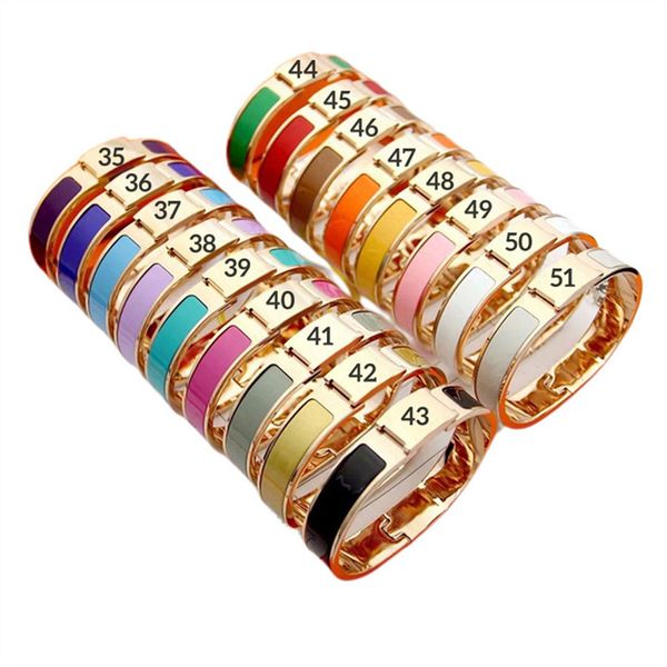 Créateur de mode Bracelet Dames Or Rose Argent Lady Bangle Titane Acier 17 Couleurs Bijoux De Luxe Femmes Hommes Bracelets Pour Couples Cadeau De Noël