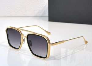 Diseñador de moda gafas de sol Brad para hombre clásico vintage forma cuadrada metal más gafas de placa al aire libre estilo de ocio simple anti-ultravioleta viene con estuche