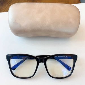 Diseñador de moda marca gafas de sol frescas lujo Super alta calidad doble C Gafas Street Shoot Mismo CH3392 Placa Marco de cara lisa Anti luz azul Espejo plano