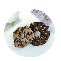 Marca de diseñador de moda, estampado de letras dobles, coleteros de borde ancho, diademas, diademas de color caramelo, bandas para el cabello, soporte para cola de caballo para niñas dulces, accesorios para el cabello, regalo UU