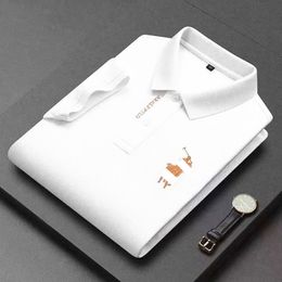 Modeontwerper merk high-end Zuid-Korea 100 katoen geborduurde poloshirts heren vrijetijdskleding herenkleding korte mouw T-shirt Azië Maat M-3XL