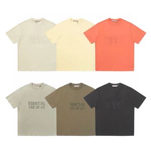 Diseñador de moda Marca Hombre Clásicos Camiseta Patrón de letras pegadas Manga corta Ocio Camiseta suelta para mujer High Street Tee Pareja Ropa Top