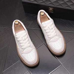 Modeontwerper ademende witte mannen schoenen stijl veterzachte zachte bodem sport sneakers slijtvaste low-top niet-slip casual rijden wandelende loafers
