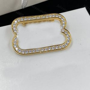 Modeontwerper Broche Pins Diamond Brand Gold Letter B Broches Luxe Zilveren Pin Pak Jurk Pins voor Lady Specificaties Ontwerpers Sieraden met doos