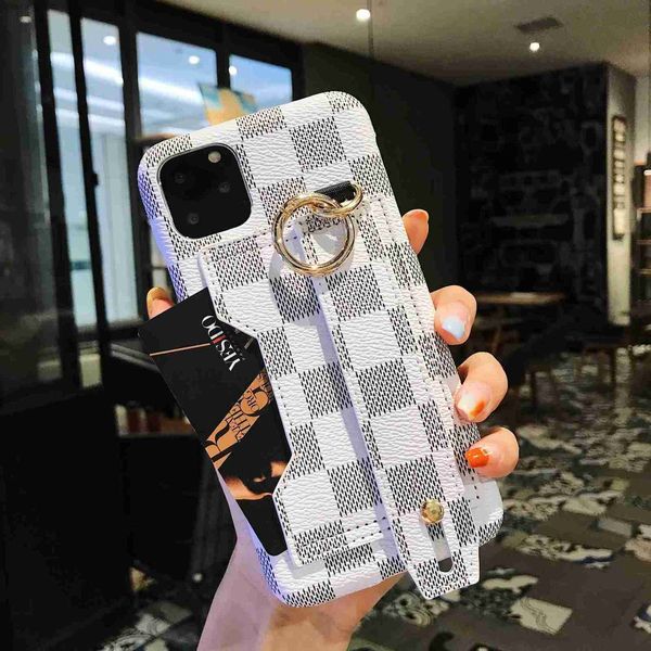 Diseñador de moda Fundas para teléfonos con flores marrones para Iphone 13 13Pro 11 Pro Max Xs XR Xsmax 7Plus Titular de la tarjeta de cuero Funda para teléfono móvil con bolsillo Serie 15 Por favor comente max