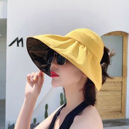 Modeontwerper Cap Candy Color Opvouwbare zonnehoed Multi kleuren Hoge kwaliteit Lady Outdoor Oefening Golf Zandstrand Leeg bovenvizier