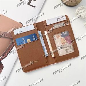 Créateur de mode porte-cartes crédit Mini portefeuille en cuir couverture de passeport ID affaires Po poche voyage pour hommes femmes dame sac à main C253U
