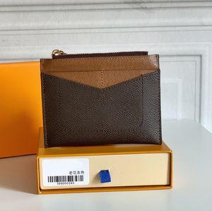 Porte-cartes de créateurs de mode portefeuille de luxe pour femmes PORTE-CARTE ZIPPE petits sacs à main Porte-cartes de crédit monogrammes pour dames de haute qualité avec boîte en gros