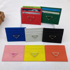 Mode designer kaarthouders Triangle Mark Credit Wallet PU Leather Passport Cover ID Business Mini Pocket Travel for Men Women P261K