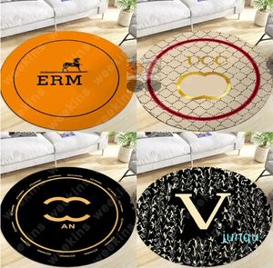 Tapis rond de styliste, facile à nettoyer, de luxe, décoration de maison, chambre à coucher