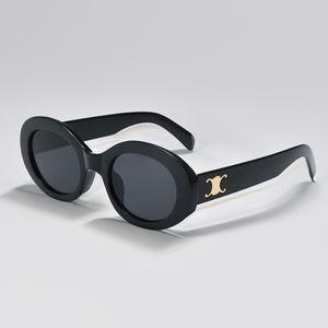 Diseñador de moda 40238 marca para hombres y mujeres gafas ovaladas con montura pequeña exprimida gafas de sol polarizadas UV 400 Premium