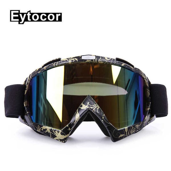 Diseñador de moda Gafas de sol geniales Gafas antiniebla para motocicleta Esquí Montar Gafas deportivas al aire libre Esquí de fondo