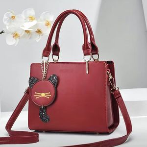 Créateur de mode mignon chat tête femmes sac léger luxe bandoulière fourre-tout haut de gamme influenceur sac à bandoulière