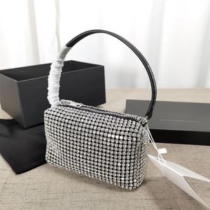 Sac de créateur de mode en diamant, pochette en maille et strass de 17cm avec boîte-cadeau et sac à poussière202U