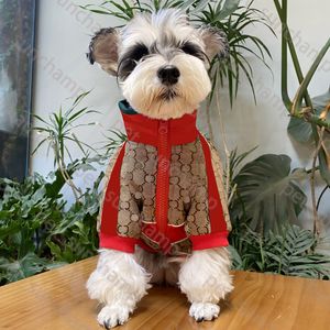 Diseñador de moda chaqueta para perro marca impresión perro blusa abrigo ropa Schnauzer Bichon Corgi Teddy Puppy mascota chaqueta con cremallera