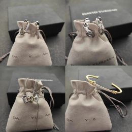 Fashion Designer Series Yaman Bracelet Twisted Bracelet Classic Luxury Bracelet Femme Jewelry Gold and Silver Diamond Hop Hop Popular Bijoux Boucles d'oreilles Collier Collier