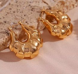 Modeontwerper dames oorknopjes roestvrij staal vergulde oorbellen twist Franse stijl klassieke stijl speciale kap oorbellen jubileumcadeau