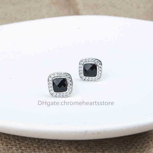 Boucles d'oreilles de créateur de mode, bijoux de qualité pour femmes, diamant élevé, Faux Onyx noir avec Zircon, Design, bijoux de mariage