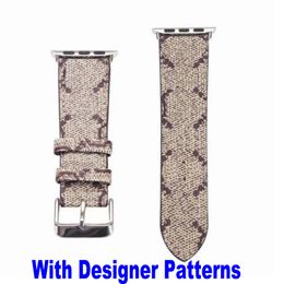 Designer de mode G pour Apple Watchband Straps 49mm 41mm 45mm 42mm 38mm 40mm 44mm designers de luxe Brown L Flower watch bands iwatch 8 7 6 5 4 3 2 1 Bracelet en cuir Stripes