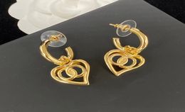 Modeontwerper Gold en Silver Stud Earrings damesmodemerk Big Hoop Oorrings ingesteld met Crystal Rhinestones Wedding Jewelry6577426