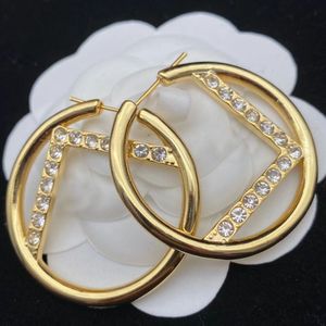Modeontwerper Gold Earrings Aretes For Women Party Trouwliefhebbers Gift Sieraden Betrokkenheid met Box NRJ