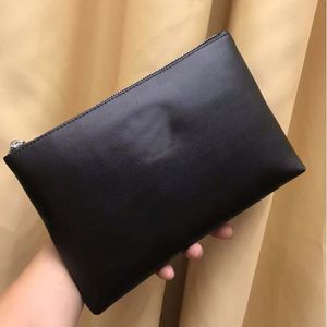 Sac à main de créateur de mode, luxueux portefeuille noir de grande capacité, portefeuille en cuir pour hommes et femmes avec petite poche zippée à l'intérieur, taille 27*2.5*19