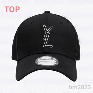 Modeontwerper hoed logo y hoogwaardige solide kleur borduurbrief caps sport temperament match stijl ball hoed heren dames honkbal cap