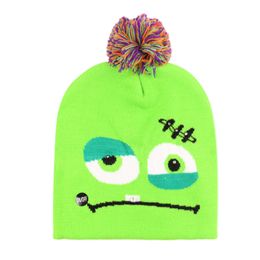 Chapeaux de créateurs de mode LED Halloween chapeau de citrouille avec bonnet à bille chapeaux tricotés fête adulte casquette pour enfants décoration cadeau chapeau d'hiver hommes et femmes q164