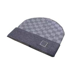 Chapeaux de créateurs de mode Hommes et femmes Bean Automne / Hiver Chaud Tricot Ski Marque Haute Qualité Plaid Luxe Thermique Drop Livraison Dhm1X