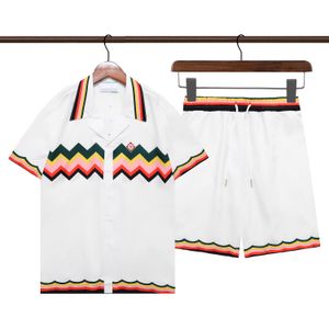 Créateur de mode Hawaii Beach Casual Shirt Set Summer Business Men's Business Shirt Short à manches courte