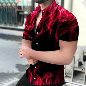 Créateur de mode Hawaii Beach Casual Shirt Set Summer Business Men's Business Shirt Short à manches en vrac Taille Europe Plus grande taille de chemise pour hommes Impression 3xl Blouse