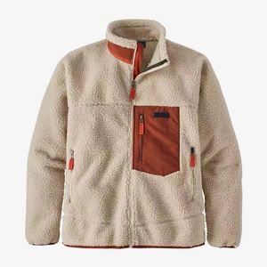 Mode designer jassen heren fleece pata jas dik warme down klassieke retro herfst winterpaar modellen lamb kasjmier jas mannen 331